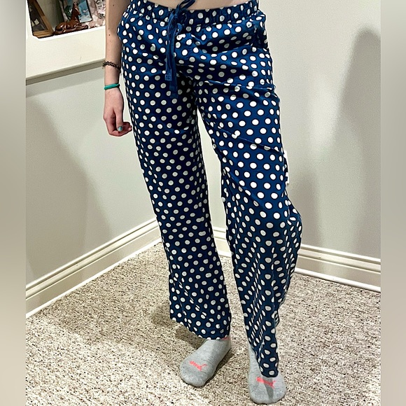 Aerie American Eagle L Navy Polka Dot Pajama Pants! EUC! - Picture 2 of 13